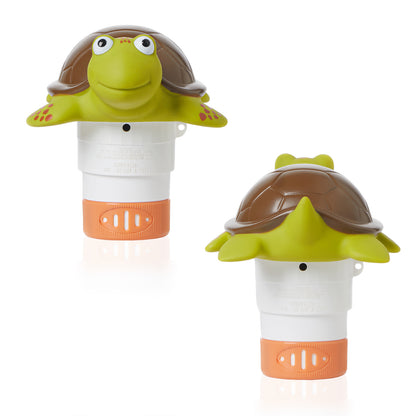 XY-WQ Turtle Chlorine Floater for 1" Tab ONLY, Mini Floating Pool Chlorine Dispenser