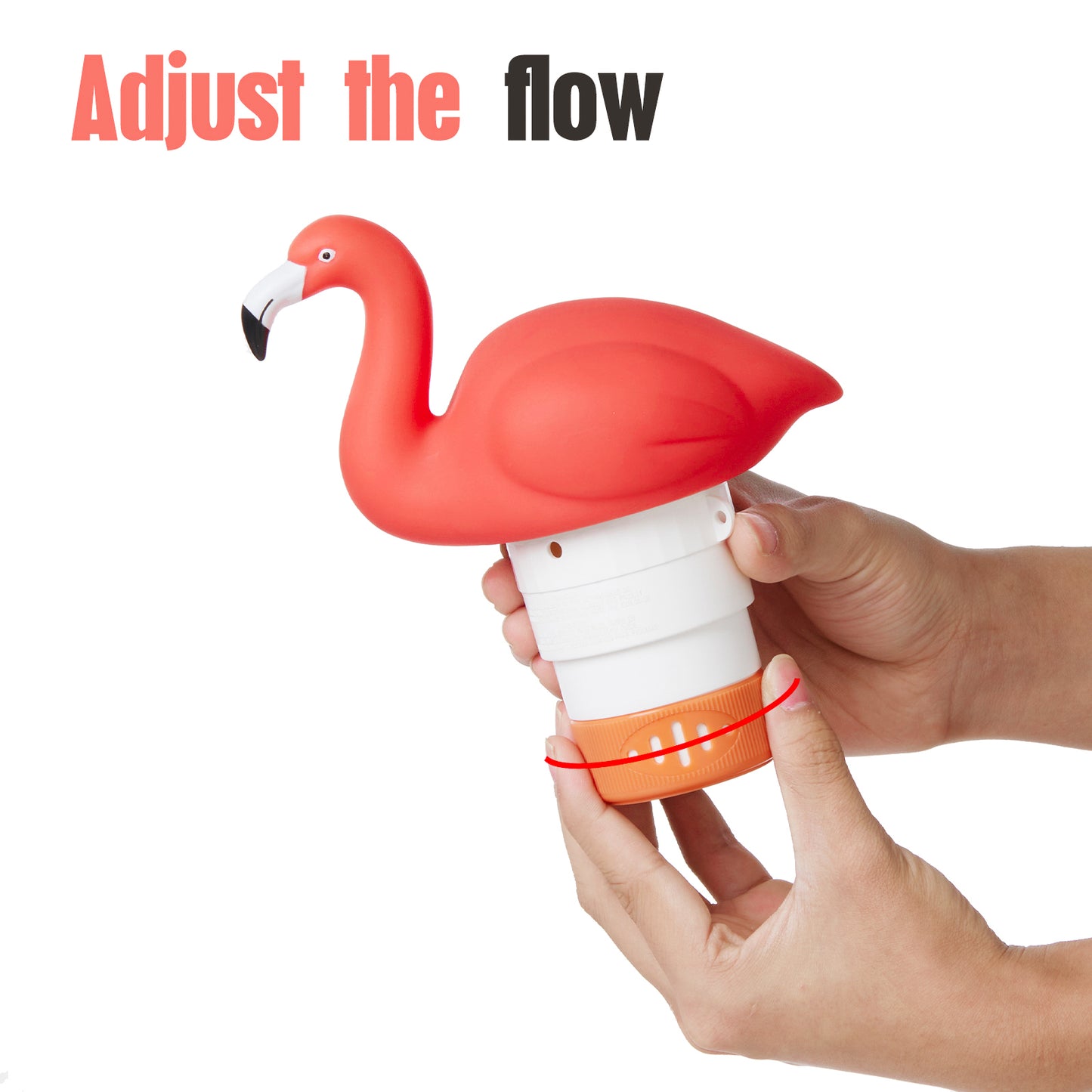 XY-WQ Flamingo Chlorine Floater for 1" Tab ONLY, Mini Floating Pool Chlorine Dispenser