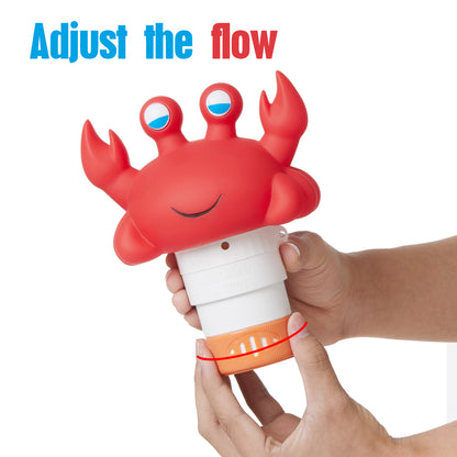 XY-WQ Crab Chlorine Floater for 1" Tab ONLY, Mini Floating Pool Chlorine Dispenser