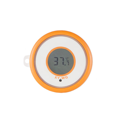 XY-WQ Wireless Pool Thermometer Floating Easy Read, Remote Digital Pool Thermometer for Swimming Pool, Koi Ponds, and Hot Tubs (XY-P01W, Orange, Easily Spot It)